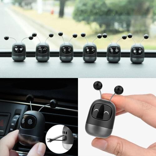 Creative Car Air Conditioner Outlet Perfume Robot Shape Air Freshener cool Car Interior Decorations Perfume Decor Car Diffuser