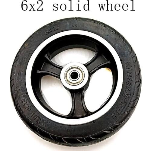 Free Shipping High Quality 6 Inch Electric Scooter Solid Tyre Wheel 6x2 Solid Tire Wheel Hub Fast Wheel