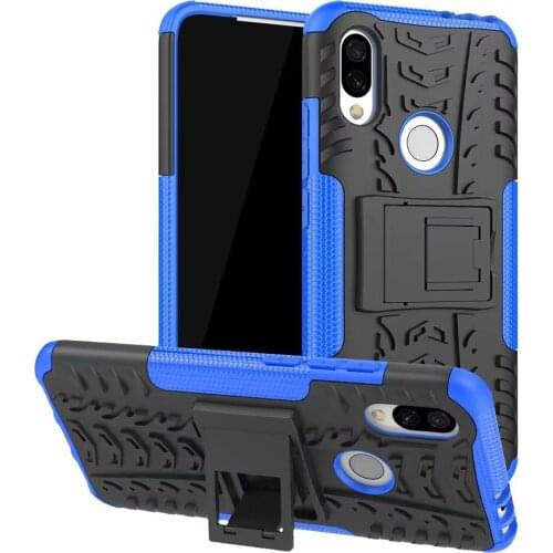 For Xiaomi Redmi Note 7 Case Cover Armor Dual Layer Shockproof Stand Hard Silicone Phone Case Redmi Note 7 Pro Impact Bumper