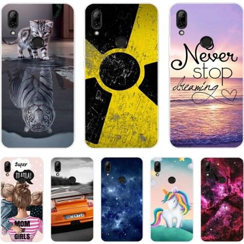 For Huawei P Smart 2019 Cases Silicon Soft TPU Back Dog Cover For Huawei P Smart plus 2019 Case Cover huawei p smart Z bumper