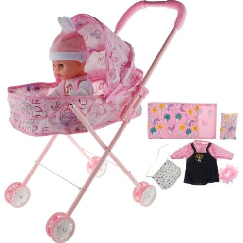 Simulation Baby Toddler Stroller Trollery ABS Furniture for Reborn Doll