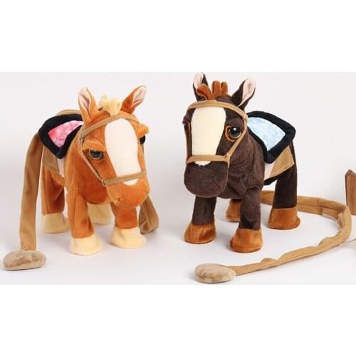 Electric Talking Horse Stuffed Plush Toy Sing and Dancing Horse Walking Pony Electronic Dolls for Boys Gift Lifelike Plush
