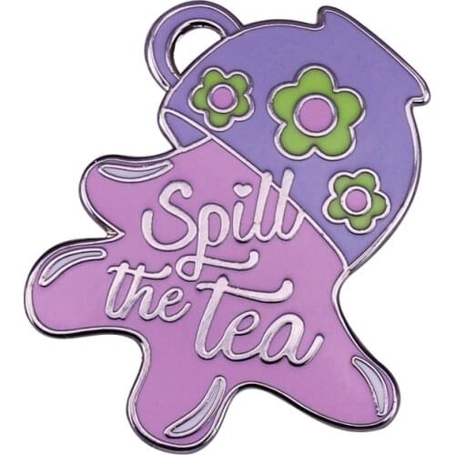 Drag Race Spill the Tea Lover Brooch Pins Enamel Metal Badges Lapel Pin Brooches Jackets Jeans Fashion Jewelry Accessories