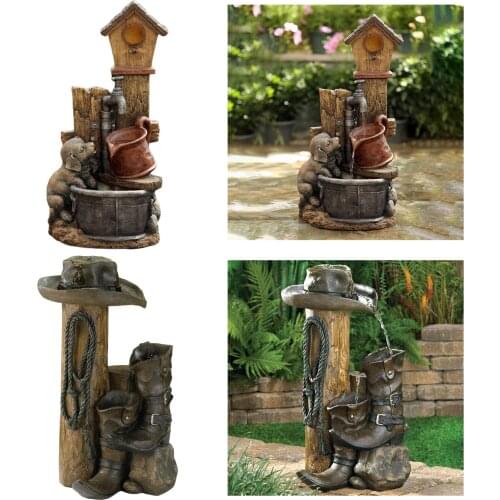 Fountain Statue Resin Pressure Water Feature for Outdoor or Indoor Decor
