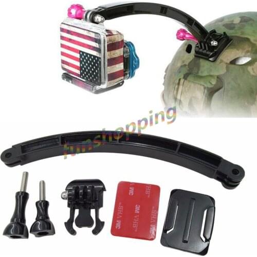 Motorcross Cycling Helmet Extension Arm Mount Kit Curved Adhesive Mount for GoPro Hero 6 5 4 3 3+ SJ4000/5000/6000 Accessories