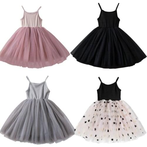 3 6 8 Yrs Kid Girls Summer Tulle Dress Princess Party Lace Tutu Vestidos Children Girls Spring Holiday Dress Sleeveless Dress