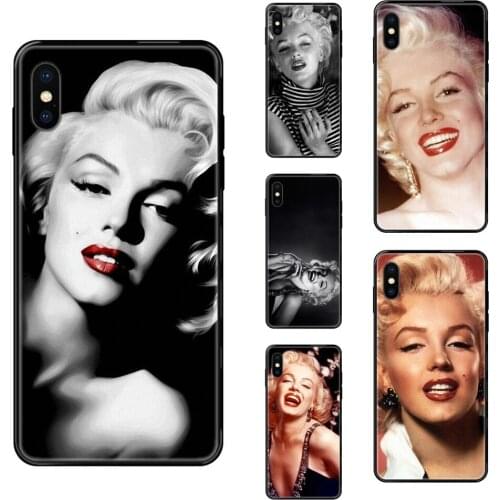 Retro Style Marilyn Monroe For Galaxy A5 A6 A7 A8 A10 A10S A20 A20S A20E A21S A30S A40 A50 A70 A71 A70E 2017 2018 Black Soft