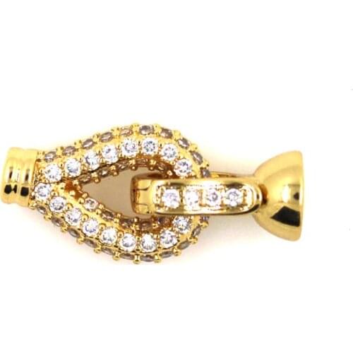 Copper Connection Gold Plated Clasps Accessories DIY Jewelry Making Findings For Handmade Woman Pearl Necklace Bracelet Gifts