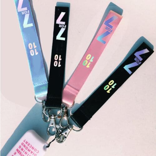 Fashion KPOP GOT7 Keyring Key Chain Return Around Phone Pendant Rope Keychain Name Cellphone Strap Diy Keychain Accessories