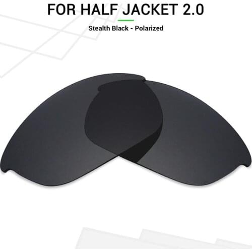 Mryok POLARIZED Replacement Lenses for Oakley Half Jacket 2.0 Sunglasses Stealth Black