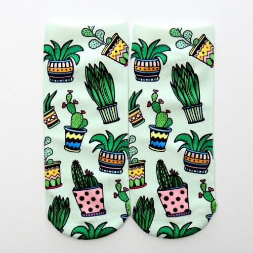 3D Printing Kawaii dog Cotton Socks Women New Cute Cat Socks Cute Casual Happy Fashion Ankle Socks Fashion Cool Funny Life Sox