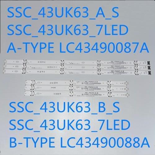 New LED strip LC43490087A LC43490088A LC434900874A LC43490085A LC43490084A 43UJ6300 43UK6300PUE SSC_43UK63_A SSC_43UK63_B