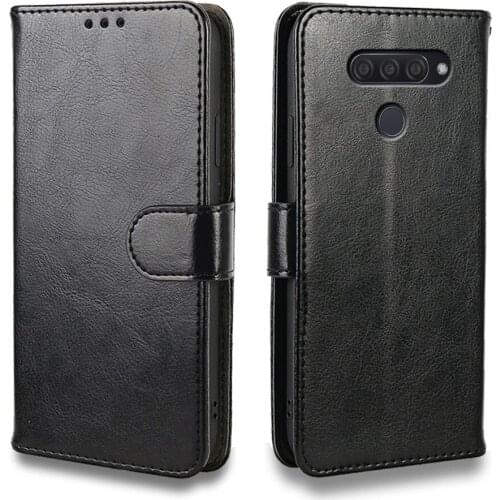 Luxury Case For LG Q60 K20 K30 K40 K50 K40s K50s Case Flip leather Wallet Card Slot silicone Cover
