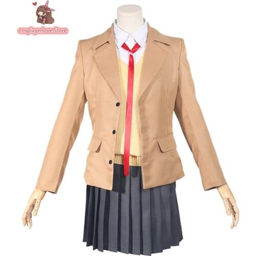 Seishun Buta Yarou Series Sakurajima Mai Uniform Cosplay Costume for Halloween Christmas Costume