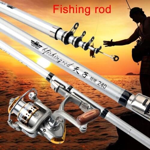 Telescopic Fishing Rod Reel Travel Portable Sea Fishing Pole for Freshwater Saltwater RW