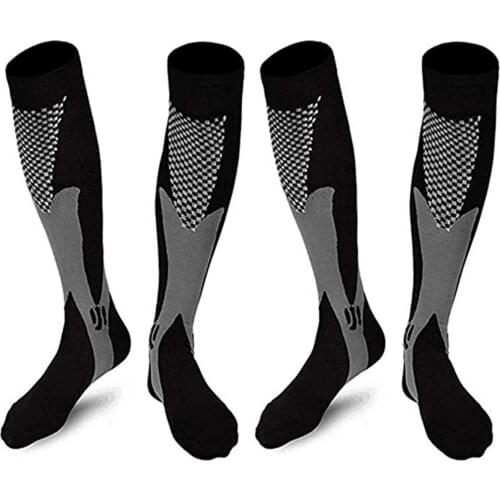 2 Pairs High Quality Cotton Thick Cushion Knee High Ski Socks Winter Sports Snowboarding Skiing Socks Warm Thermal Stockings
