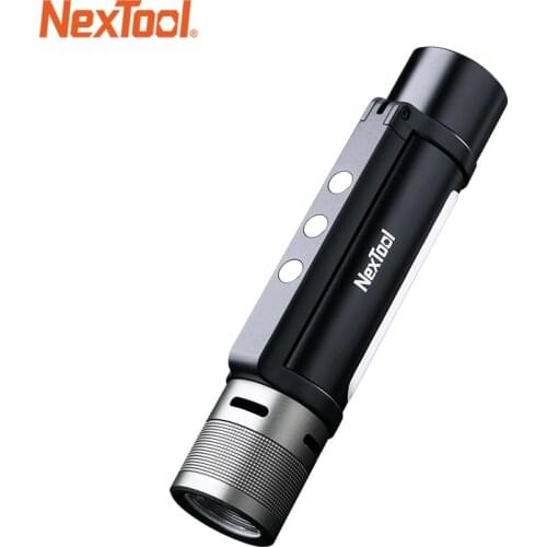 NEXTOOL 6-in-1 Outdoor Flashlight 1000LM Irradiate 240 Meters Zoomable Warning Lights Type-c Straight Suction Bracket Emergency