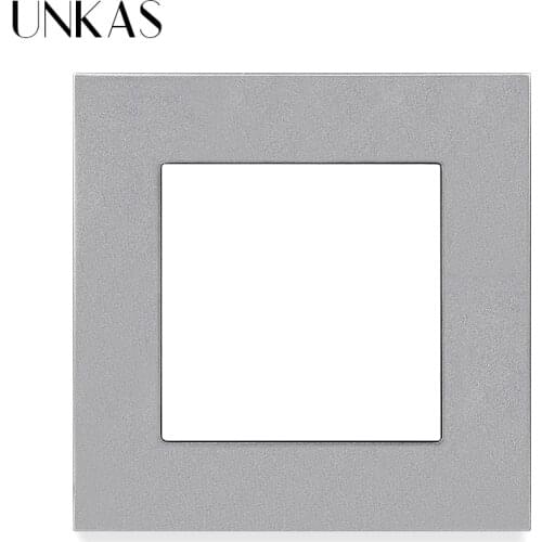 UNKAS Modules DIY Free Combination Matching Gray Single Plastic PC Panel Grey For Wall Switch Socket 86 146 172 258 344mm