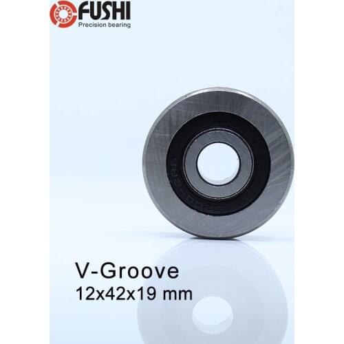 V124219 V Groove Sealed Ball Bearing ( 2PCS ) 12*42*19 mm Pulley Wheel Bearings V4/4 5/4 6/4 7/4 8/4 Guide Track Rlooer Bearing