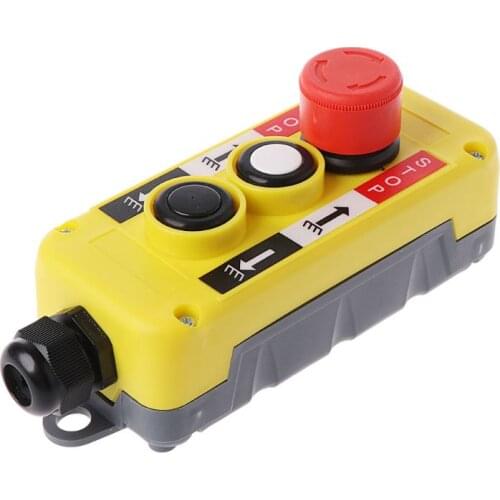 Waterproof Industrial Push Button Switch Emergency Stop for Electric Crane Hoist Pendant Control Station
