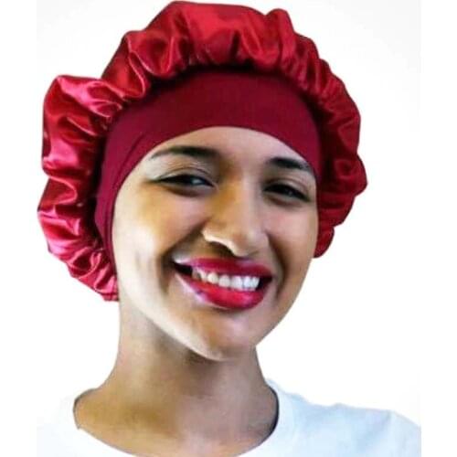 New Fashion Hot Sale Women Well Chemo Cap Beauty Salon Cap Night Sleep Cap Head Cover Satin Bonnet Hat