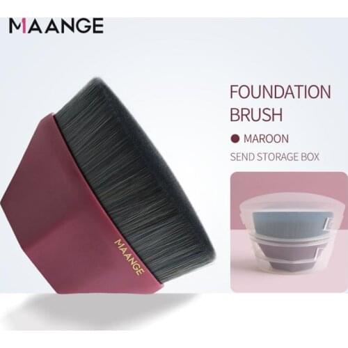 1PC Six Corners Foundation Makeup Brush Flat Top Hexagon Face Cosmetics Tool for BB Cream Powder Free Small Box as A Gift