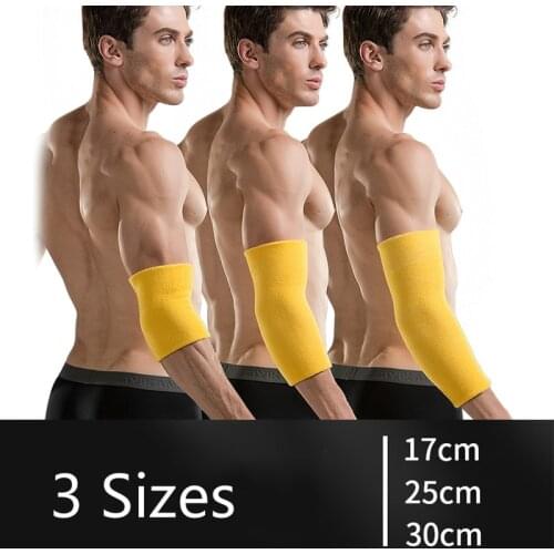 1 Piece 17/25/30cm Elbow Protector Elastic Gym Sport Tennis Basketball Elbow Support Compression Sleeve Brace Thick Arm Warmer