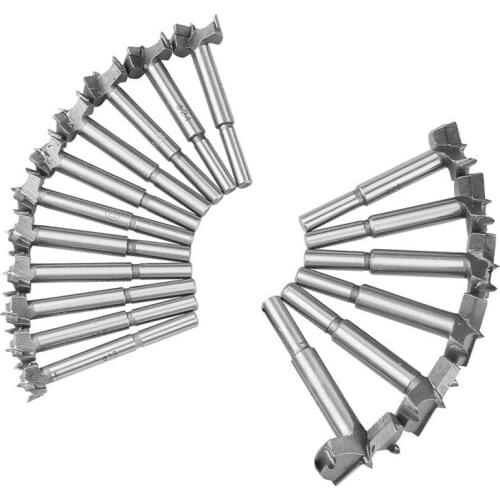 17set 15-40mm Forstner Bit Set Drill Bits Tungsten High Speed Steel Woodworking Hole Saw Set Wood Drill Bits Auger Opener