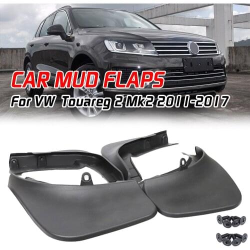 4Pcs Car Mudflaps Front Rear Mud Flaps Mudguards Splash Guards Fender Flares For VW Touareg 2 Mk2 2011-2017 2016 2015 2014 2013