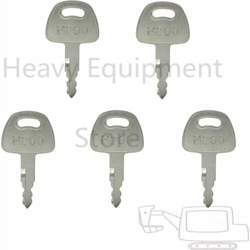 5 Pcs H800 Ignition Start Switch Lock Key For Hitachi Zaxis John Deere MGJ New Holland Machine High Quality