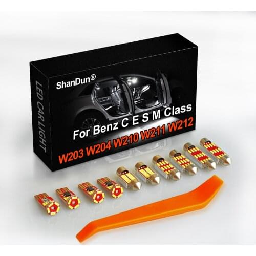 Canbus Car LED Interior Reading Dome Door Light Kit For Mercedes Benz C E S M Class W202 W203 W204 W210 W211 W212 W220 W221