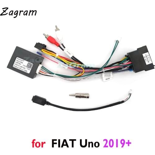 Car Radio Cable CAN BUS for FIAT Uno 2019 2020 2021 Power Wiring Harness Android Multimedia Player Connector Socket