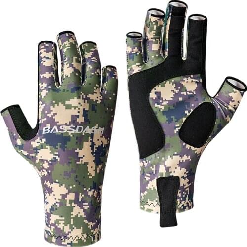 Bassdash ALTIMATE Sun Protection UPF 50+ Mens Fingerless Fishing Gloves UV Gloves for Kayaking Paddling Hiking Cycling