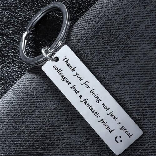 Coworker Keychain Colleague Gift Thank You for Being Not Just a Great Colleague But a Fantastic Friend Friendship Jewelry