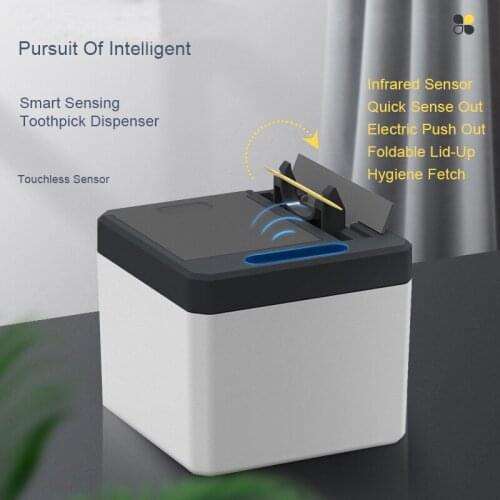 Household Electric Toothpick Box Automatic Induction Pop-up Toothpick Dispenser Home Storage