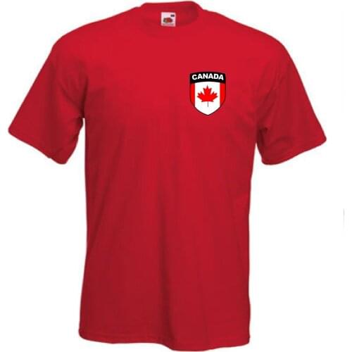 Brand T-Shirt Men 2018 Fashion Canada Canadian Footballer Soccers Red T-Shirt Print T-Shirt Men Harajuku
