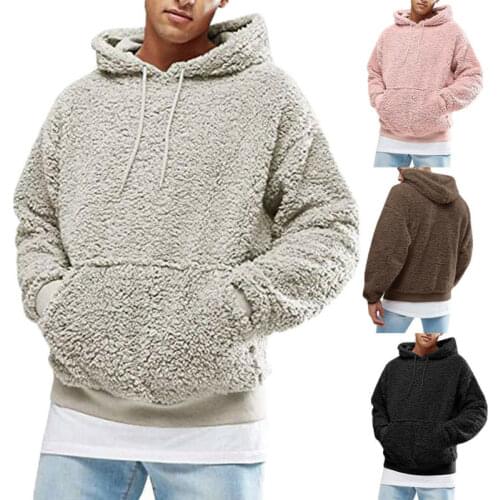 Hirigin Men's Hoodies With Fur