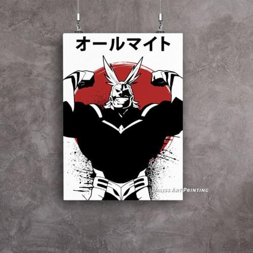 Canvas Anime All Might Toshinori Yagi Pictures Home Decoration Paintings Poster HD Prints Wall Art Modular Living Room Framed