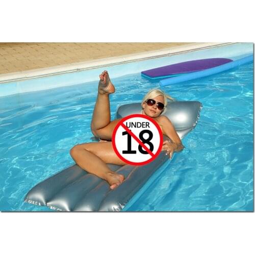 The Girl in The Swimming Pool Modern Art Canvas Painting Wall Pictures for Living Room Home Decor Poster No Frame