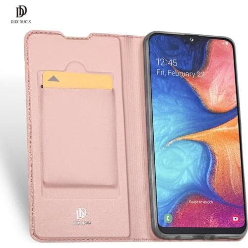 For Samsung Galaxy A20E / A10E DUX DUCIS Skin Pro Series Leather Wallet Flip Case Full Protection Steady Stand Magnetic Closure