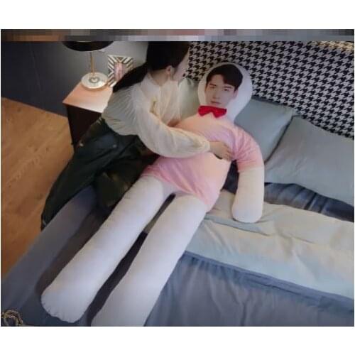 Song Zhongji Creative Humanoid Photo Doll Pillow Head Doll Cushion Doll Gift 65cm Long Sleep Accompany Pillow Color Home Decor