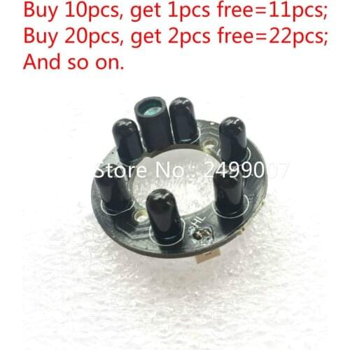Lihmsek Invisible 940nm Night Vision No Red Expoure DC12V IR Infrared LED Board no Light IR Illuminator 6pcs black LEDs