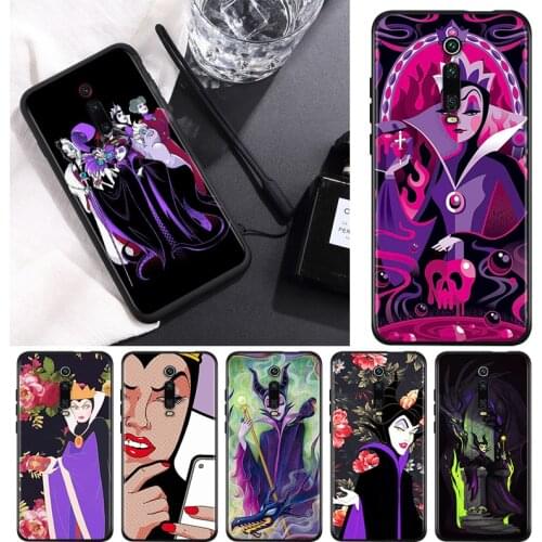 Disney villain witch For Xiaomi Redmi 9T 9I 9AT 9A 9C 9 8A 8 7A 7 6A 6 5A 5 4X PRO Prime Plus Black Soft Phone Case
