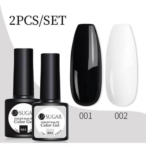 UR SUGAR 2/3PCS Gel Polish Set Pink Glitter Sequins Semi Permanent Gel Varnish For Nails Manicures Set Winter Colors Gel Art Kit