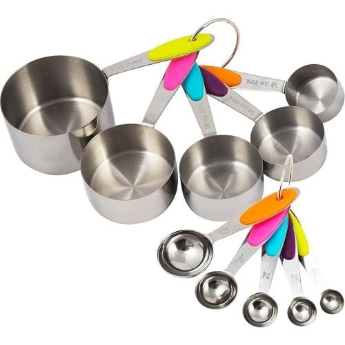 Stainless Steel Measuring Spoon 5 Piece Stackable Set Seasoning Spoon Baking Scale Measuring Set for Cooking and Baking