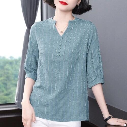 2021 New 50% Cotton O Neck T Shirt Woman Autumn Half Slevee Shirt Oversized Woman T-shirt Loose Plus Size Women Shirts