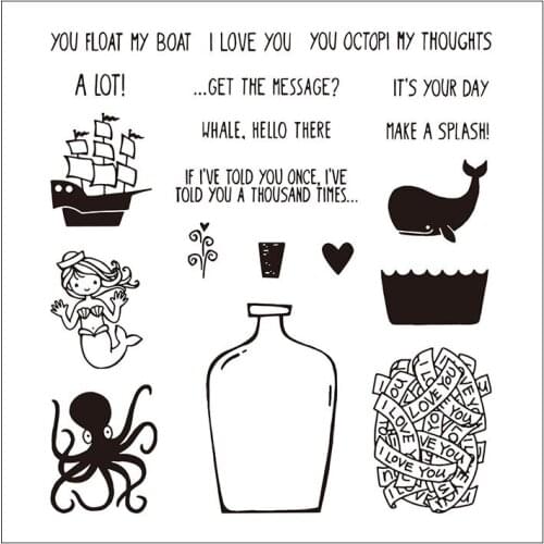 New transparent Silicone stencil for DIY Scrapbooking photo album decorative sheets