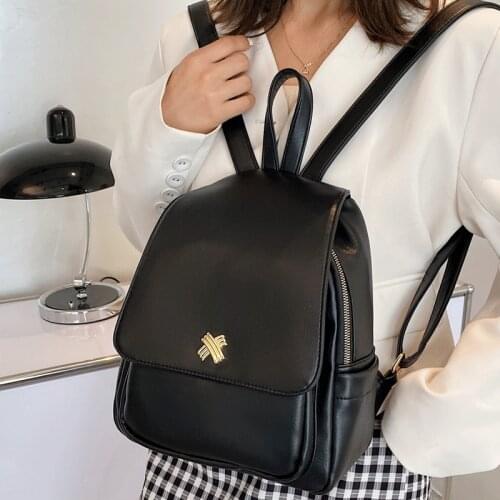 Solid Women Backpacks Female Casual Travel Backpack Ladies Bagpack Female School Back Pack Preppy Style Backpack for Girls Small