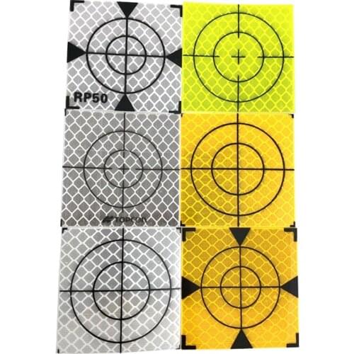 Promotion 100pcs 50*50mm All Colors Reflector Sheet For Topcon Leica Total Station Surveying Geography Sheet Reflective Sticker