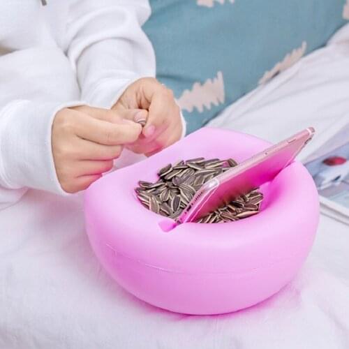 Plastic Fruit Bowl Mobile Phone Holder Detachable Double-layer Candy Plate Round Storage Box Living Room Melon Tray Eating